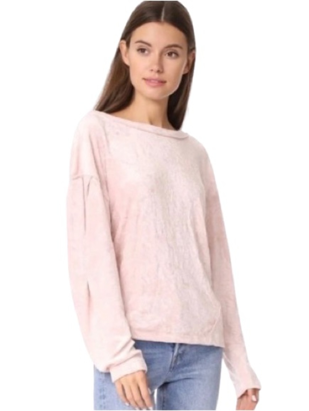 Free People We The Free Crushed Velvet Sweatshirt
